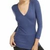 Best deal 🥰 INC 👩 Womens V-Neck Ribbed Pullover Top 🌟