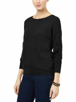 Cheapest 💯 INC 👩 Womens Ruched 3/4 Sleeves Pullover Sweater 🔔