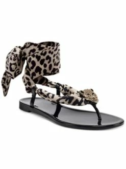 Promo 🎁 INC Malana 👩 Womens Faux Leather Soft Leg Tie Flats 🤩