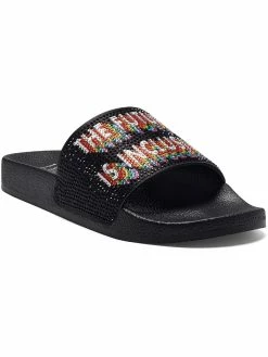 Best Pirce 🎉 INC Peymin 👩 Womens Embellished Slip On Pool Slides 😍