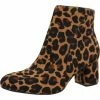Flash Sale 🔔 INC Farren 2 👩 Womens Cow Hair Animal Print Ankle 🥾 Boots 🎁