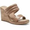 Buy 🛒 INC Tabia 👩 Womens Faux Leather Cork Wedge 🩴 Sandals 👏