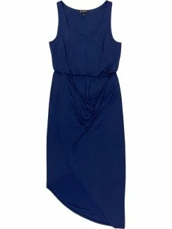 Deals ✨ INC 👩 Womens Asymmetric Scoop Neck Midi 👗 Dress 💯