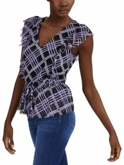 Deals 👍 INC 👩 Womens Tie Hem Ruffled Blouse ⭐