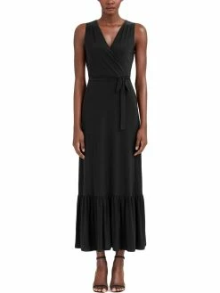 Hot Sale 😉 INC 👩 Womens Faux Wrap Peplum Maxi 👗 Dress ❤️