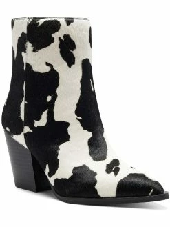 Cheap 👏 INC Saphira 👩 Womens Leather Cow Print Ankle 🥾 Boots 👍