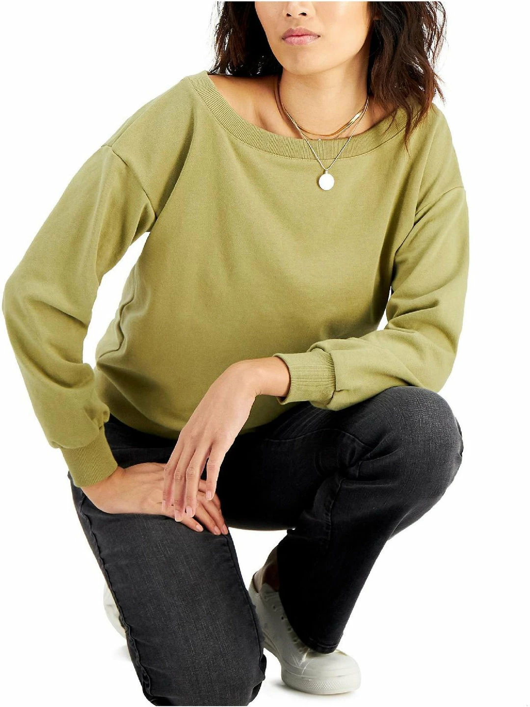 Promo 🔥 INC 👩 Womens Ribbed Off-the-Shoulder Sweatshirt ✔️ 1 Promo 🔥 INC 👩 Womens Ribbed Off-the-Shoulder Sweatshirt ✔️