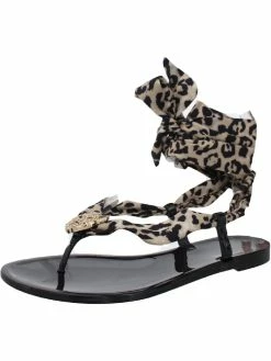 Cheapest ✔️ INC Malana 👩 Womens Leopard Print Thong Jelly 🩴 Sandals 🛒