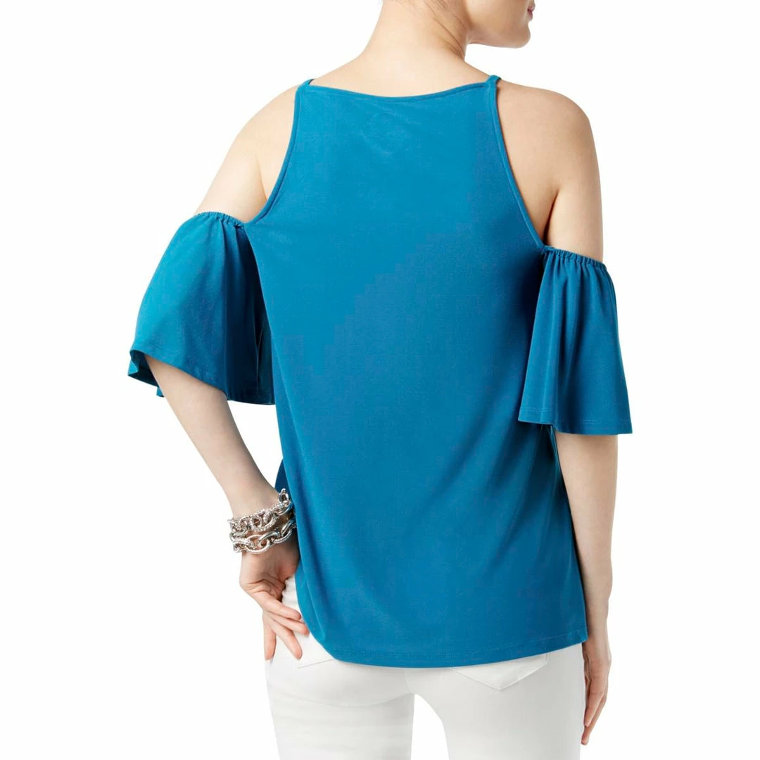 Budget 😉 INC 👩 Womens Textured Cold-Shoulder Pullover Top 🤩 2 Budget 😉 INC 👩 Womens Textured Cold-Shoulder Pullover Top 🤩 - Image 2