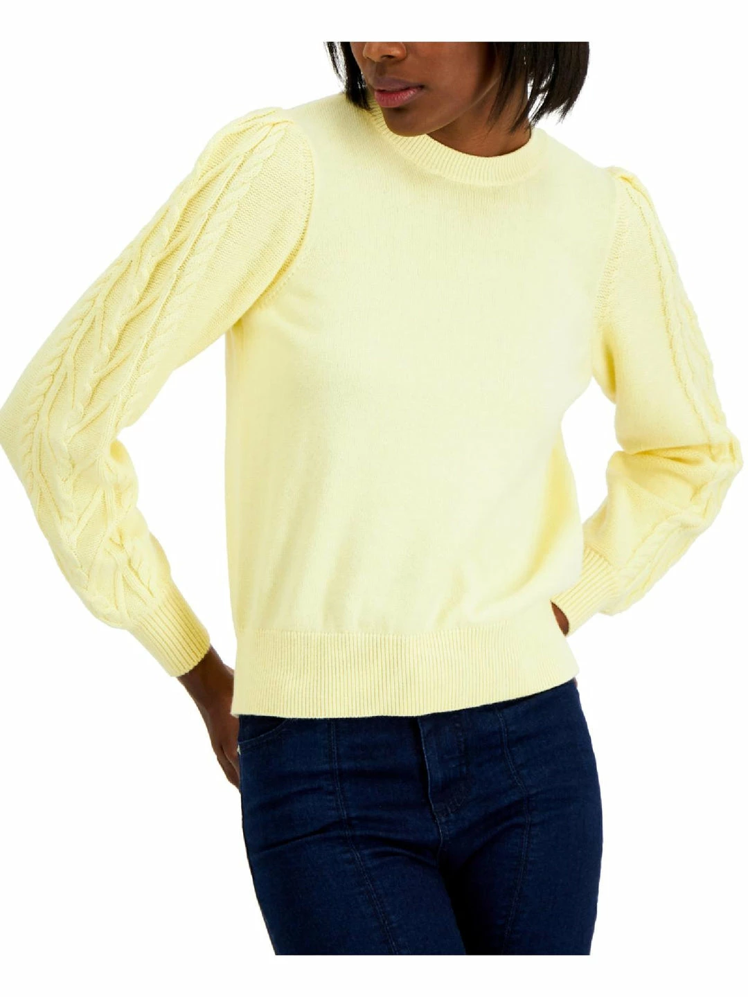 Coupon ๐งจ INC Cottage Core ๐ฉ Womens Stretch Cable Knit Pullover Sweater โญ 1 Coupon ๐งจ INC Cottage Core ๐ฉ Womens Stretch Cable Knit Pullover Sweater โญ