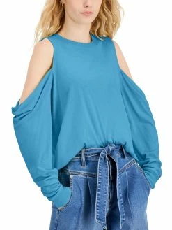 Deals 😉 INC 👩 Womens Organic Cotton Crewneck Cold Shoulder ❤️