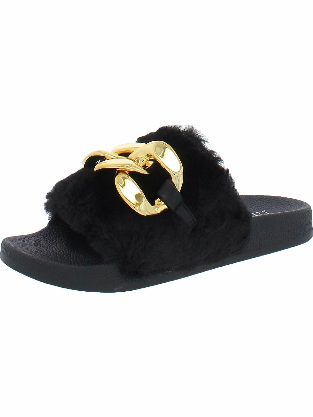 Cheapest ⭐ INC Percita 👩 Womens Faux Fur Flats Slide Slippers 😀 1 Cheapest ⭐ INC Percita 👩 Womens Faux Fur Flats Slide Slippers 😀