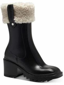 Flash Sale 💯 INC Eddiie 2 👩 Womens Faux Shearling Mid-Calf Rain 🥾 Boots 👏