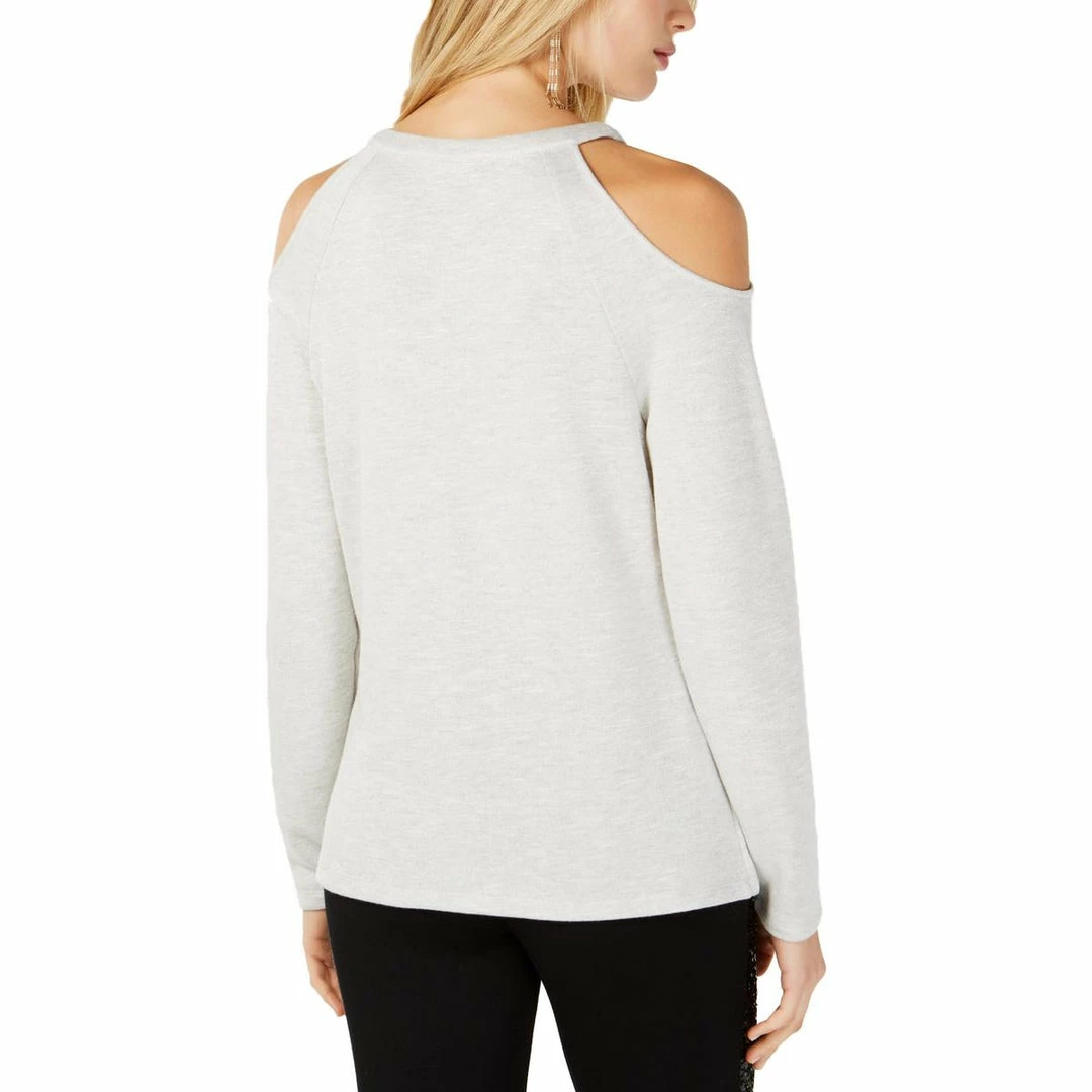 Outlet ✨ INC Heart 👩 Womens Paillettes Cold Shoulder Sweatshirt 😉 2 Outlet ✨ INC Heart 👩 Womens Paillettes Cold Shoulder Sweatshirt 😉 - Image 2