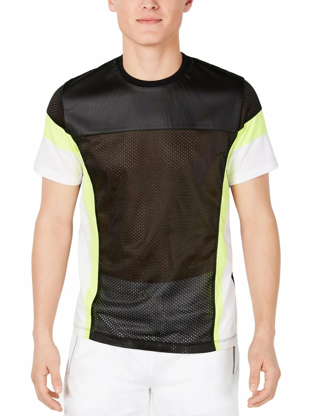 Brand new 😉 INC Sleep Walker Mens Mesh Faux Leather T-Shirt ⌛ 1 Brand new 😉 INC Sleep Walker Mens Mesh Faux Leather T-Shirt ⌛