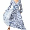 Discount ✨ INC 👩 Womens Floral Print Maxi Wrap 👗 Dress 🌟