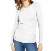 Discount 🌟 INC 👩 Womens Drapey Long Sleeves T-Shirt 👏