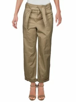 Coupon 😉 INC 👩 Womens High Rise Tie-Front Straight Leg Pants 🤩