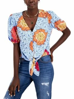 Best reviews of 🌟 INC 👩 Womens Cotton Floral Print Button-Down Top 🔥