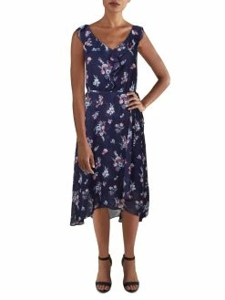 Flash Sale 😍 INC 👩 Womens Chiffon Floral Fit & Flare 👗 Dress ✔️