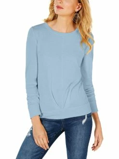 Discount ๐ INC ๐ฉ Womens Crew Neck Pleated Pullover Top โ
