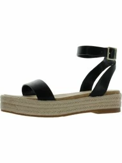 New 👏 INC Valetta 👩 Womens Faux Leather Slingback Flatform 🩴 Sandals 🥰