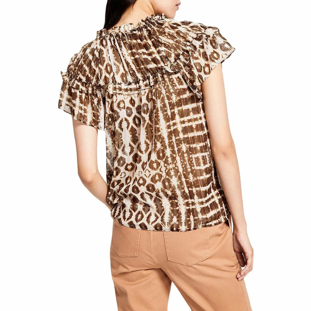 Cheapest ✨ INC 👩 Womens Metallic Animal Print Blouse 🛒 2 Cheapest ✨ INC 👩 Womens Metallic Animal Print Blouse 🛒 - Image 2