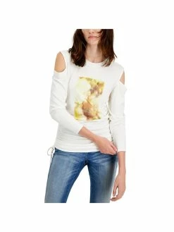 Top 10 😍 INC 👩 Womens Graphic Cold Shoulder Sweatshirt 😍