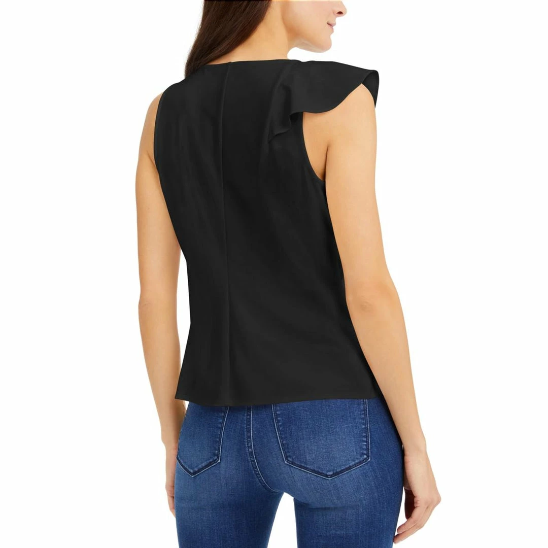 Cheapest 🔔 INC Poplin 👩 Womens Ruffled Sleeveless Tank Top 🔔 2 Cheapest 🔔 INC Poplin 👩 Womens Ruffled Sleeveless Tank Top 🔔 - Image 2