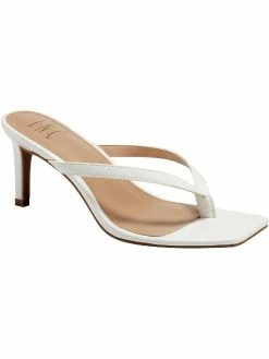 Promo 🔥 INC Dionne 👩 Womens Faux Leather Toe-Post 👗 Dress 🩴 Sandals 👍