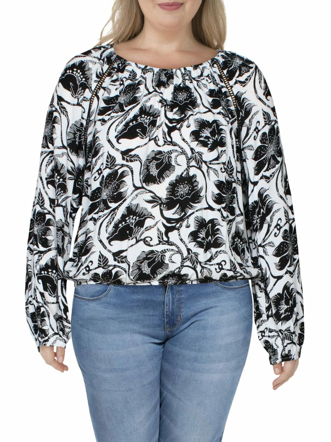 Hot Sale โจ INC ๐ฉ Womens Latter Stitch Off The Shoulder Peasant Top ๐ 1 Hot Sale โจ INC ๐ฉ Womens Latter Stitch Off The Shoulder Peasant Top ๐