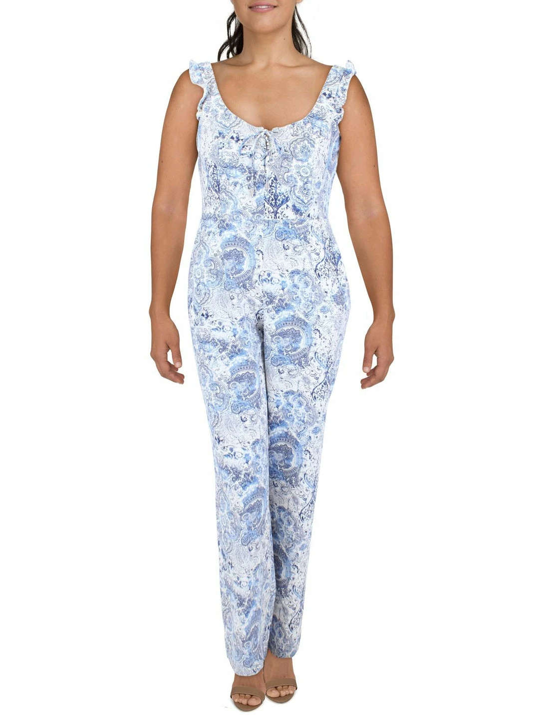 Cheapest ๐ INC ๐ฉ Womens Lace Up Printed Jumpsuit ๐คฉ 1 Cheapest ๐ INC ๐ฉ Womens Lace Up Printed Jumpsuit ๐คฉ