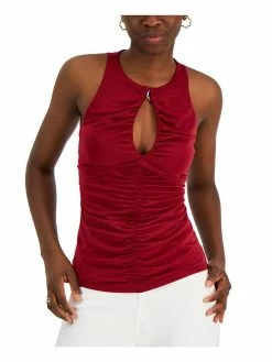 Buy 🧨 INC 👩 Womens Satin Keyhole Blouse 😀