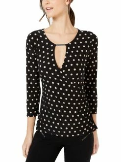 Hot Sale โ INC ๐ฉ Womens Polka Dot Surplice Wrap Top ๐คฉ