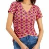 Discount 🎉 INC 👩 Womens Cotton Floral Wrap Top 🎁