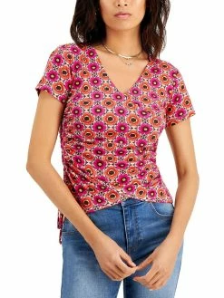 Discount 🎉 INC 👩 Womens Cotton Floral Wrap Top 🎁